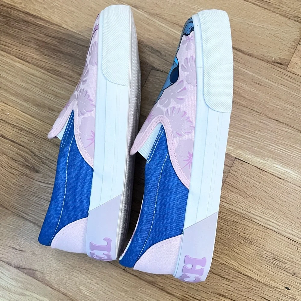 Stitch & Angel Slip-On Shoes - Pink and Blue - Picture 2 of 4